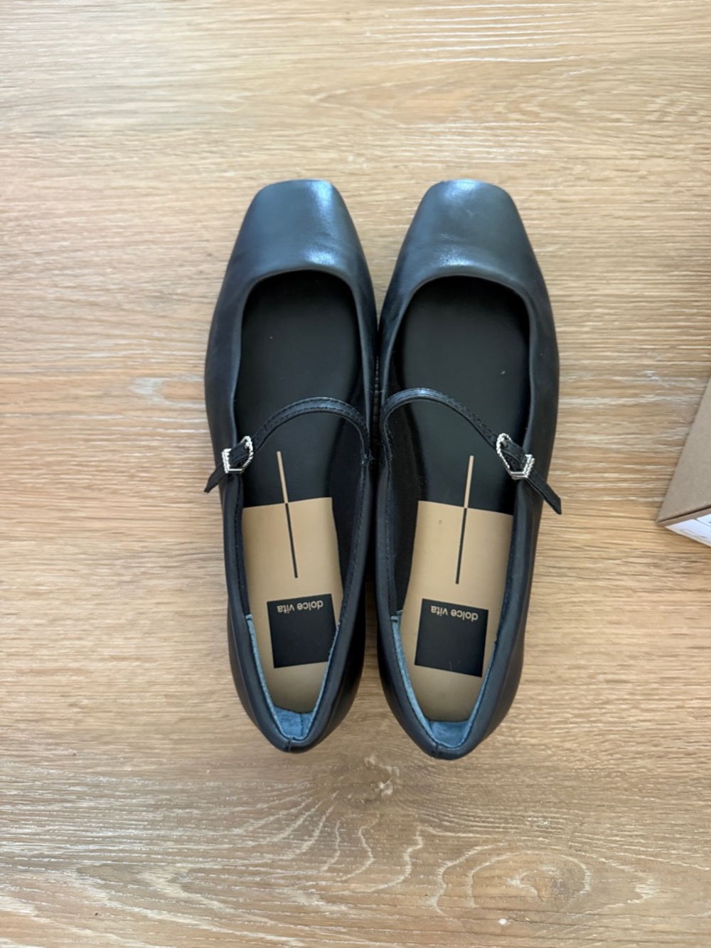 Dolce Vita Black Leather Reyes Flats